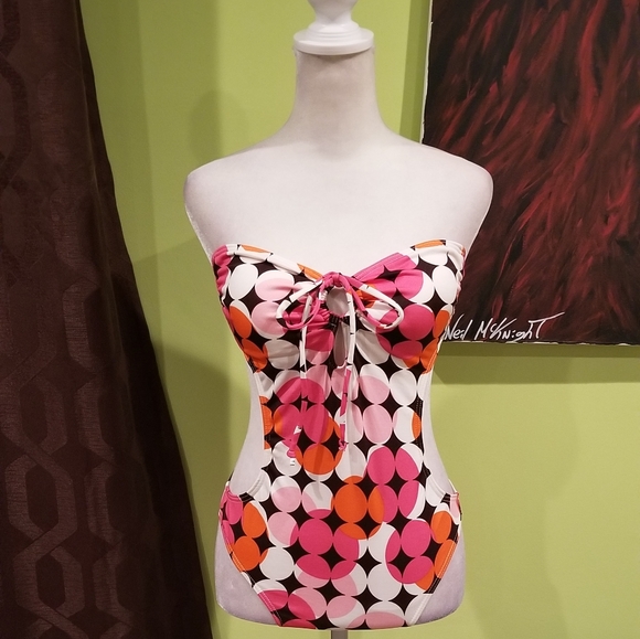 Grip Swimwear Swim Nwot One Piece Cut Out Swimsuit With Keyhole Neckline By Grip Swimwear